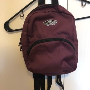 Mini maroon vans back pack
